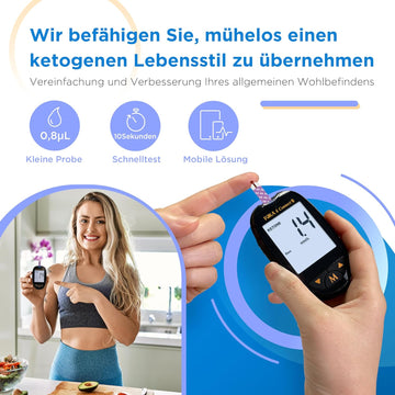 FORA 6 Connect (mmol/l) mit 10 Ketone Teststreifen