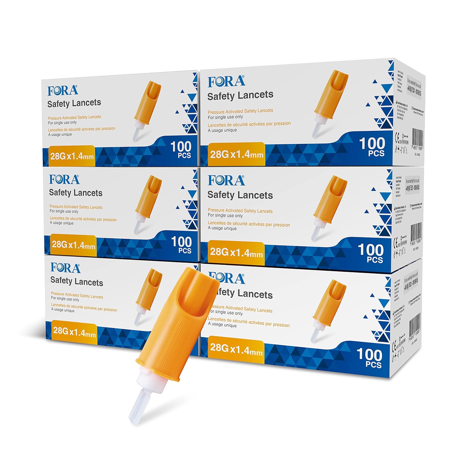 Fora Sicherheitslanzetten 28G 1.4mm, 600 Stück