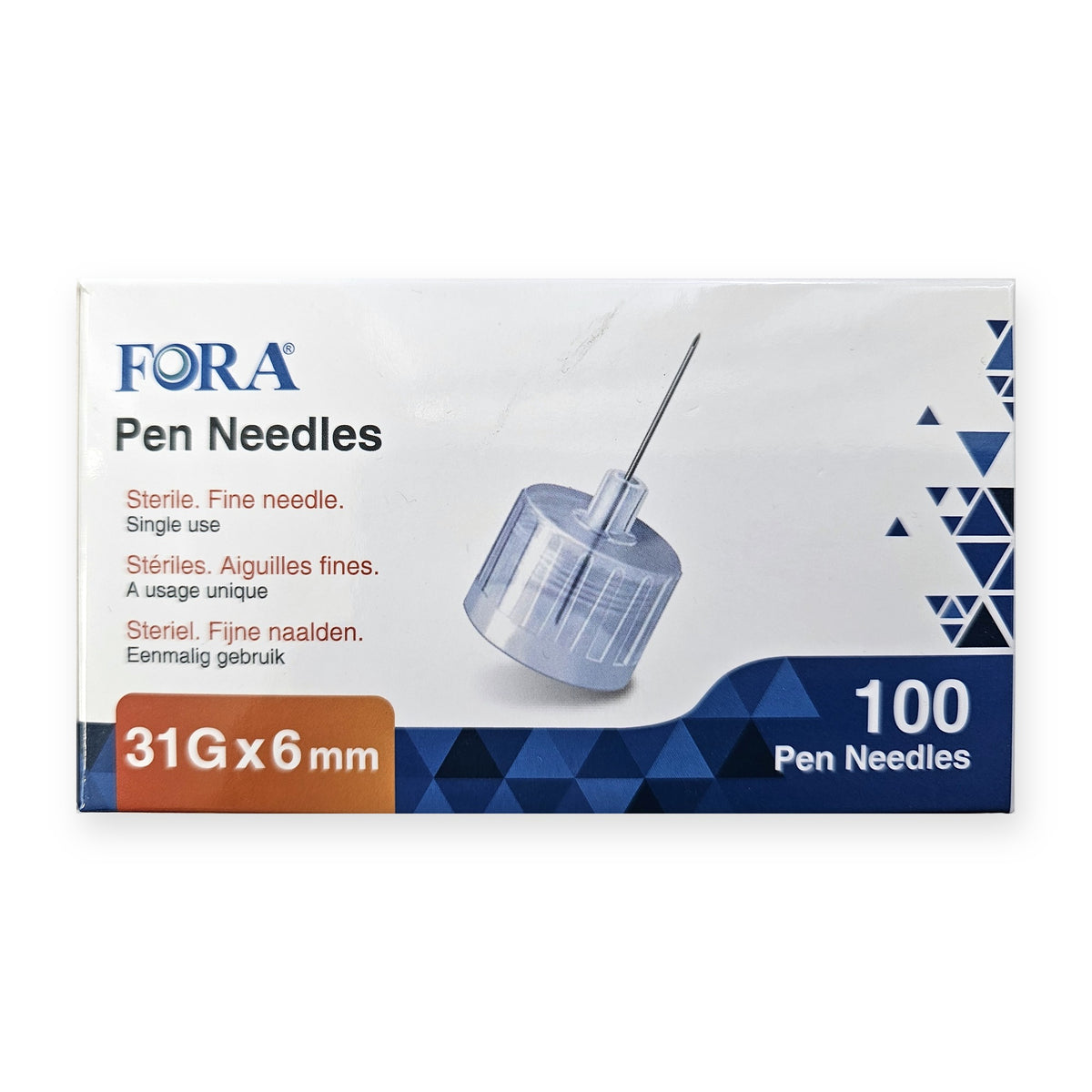 FORA Pen-Nadeln 31G × 6 mm, 100 Stück
