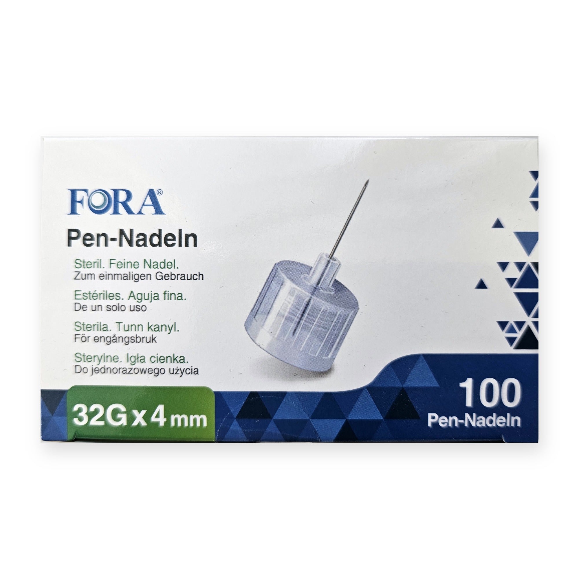 FORA Pen-Nadeln 32G × 4 mm, 100 Stück